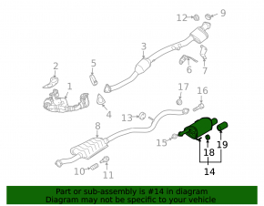 Глушитель задняя бочка Subaru Outback 10-14 2.5