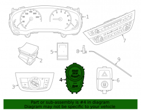 Кнопка start stop BMW X3 G01 18-21 черная