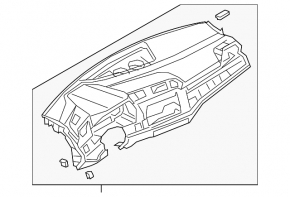 Торпедо передняя панель без AIRBAG Audi Q3 83A 19-25 черная