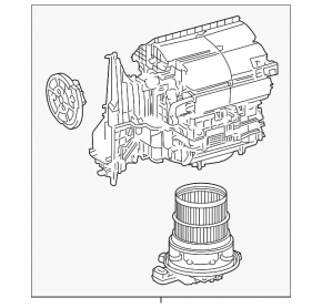 Корпус печки голый вентиляция Lexus ES250 ES300h ES350 19-26