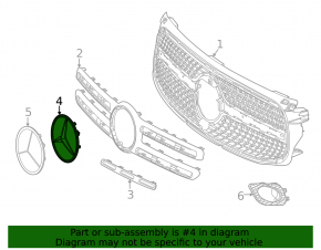 Bază emblemă grilă radiator Mercedes Clasa A V177 19-22