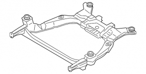 Подрамник передний Lincoln MKZ 13-16 2.0T. hybrid, микротрещины 3 С/Б