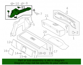 Накладка задней стойки правая Ford Focus mk3 11-18 5d