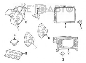 Сабвуфер Jeep Cherokee KL 14-18