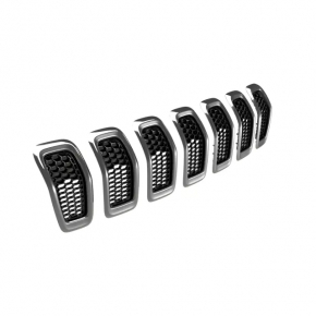 Элемент решетки радиатора grill Jeep Cherokee KL 14-18 дорест хром