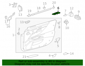 Ornamente pentru controlul ridicării geamului stânga față pentru Lexus ES 22-25