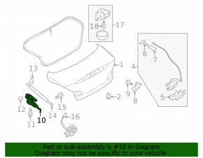 Петля крышки багажника правая Infiniti G25 G35 G37 4d 06-15