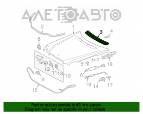 Воздухозаборник решетка капота Mercedes W211 02-09 рест