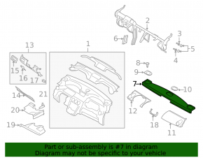 Накладка торпеды верхняя Mazda CX-7 06-09