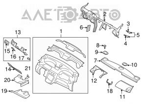 Накладка торпеды верхняя Mazda CX-7 06-09