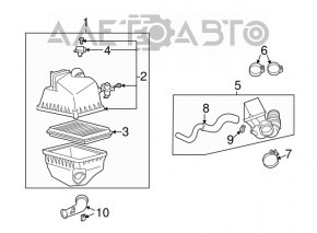 Rezonator cu conductă de aer pentru Lexus RX300 98-03