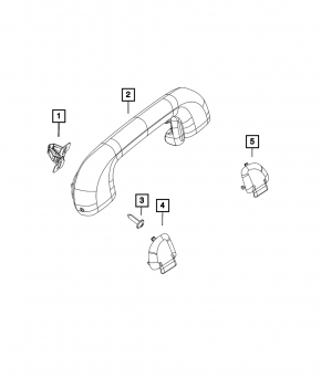 Ручка потолка левая Chrysler Pacifica 17-26 серая