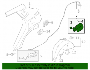 Лючок бензобака Hyundai Kona 18-23 1.6, 2.0