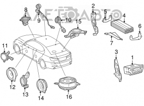Динамик торпедный Lexus IS250 IS300 IS350 06-09