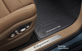 Комплект ковриков салона резина Porsche Cayenne 19-26 черный