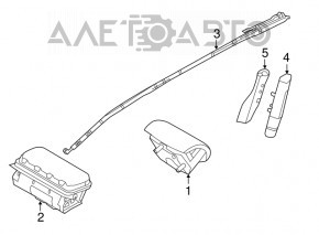 Подушка безопасности airbag пассажирская в торпеде Ford Explorer 13-12
