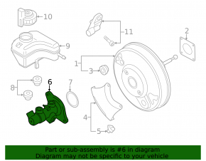 Главный тормозной цилиндр с бачком VW CC 08-17
