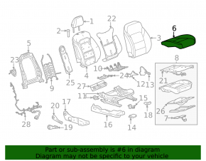 Пассажирское сидение Chevrolet Bolt EUV 22-23 с airbag, механическое, подогрев, вентиляция, кожа темно-синяя