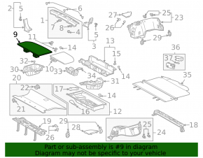 Покрытие багажника заднее правое Lexus RX300 RX330 RX350 RX400h 04-08 черн