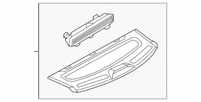Полка задняя VW Jetta 11-18 USA бежевая