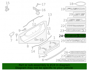Эмблема надпись ECOBOOST крышки багажника Ford Fusion mk5 19-20
