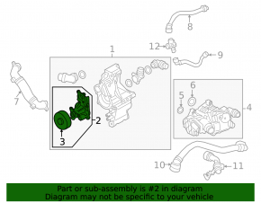 Помпа водяная BMW X3 G01 20-24 2.0T