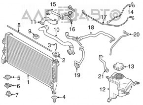Патрубок охлаждения нижний BMW X1 F48 16-19 B46
