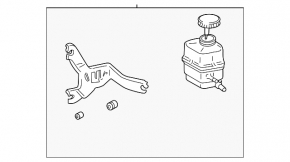 Rezervorul de direcție asistată pentru Lexus RX300 98-03