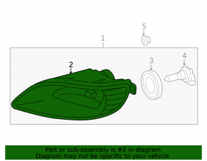 Противотуманная фара птф левая Toyota Camry 02-04 W/RUBBER
