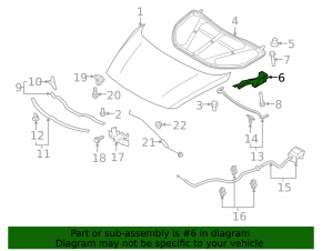 Петля капота правая Mazda CX-9 16-23