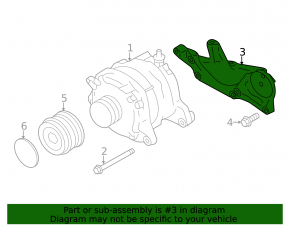 Кронштейн генератора Subaru Forester 14-18 SJ 2.5