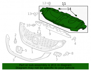 Накладка телевизора Honda Civic 11-15 2013-15