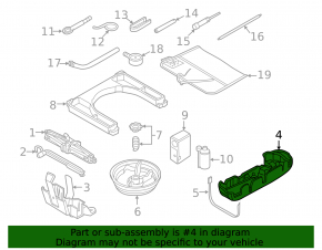 Пенопласт под инструмент Audi A3 8V 15-18 4d, AWD