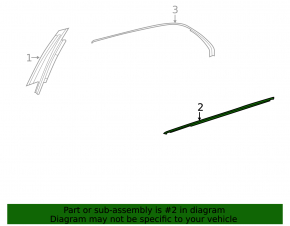 Ornament ușă-sticlă centrală spate stânga Mercedes X167 GLS 450 580 20-26 cromat