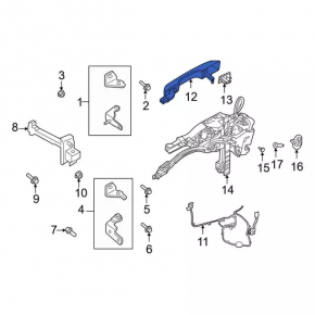Mâner ușă extern spate stânga Ford Bronco Sport 21-25 structura