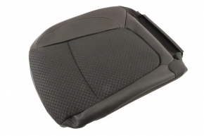 Husă pernă banchetă spate dreapta pentru al doilea rând de scaune Buick Encore 17-22, piele neagră combinată cu stofă neagră