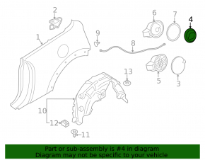 Capacul rezervorului de combustibil Mini Cooper F56 3d 14- crom