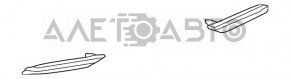 Губа заднего бампера левая Lexus RX450h 16-19
