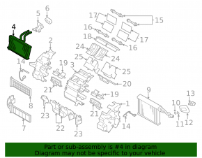Радиатор отопителя печки Subaru Outback 20-23