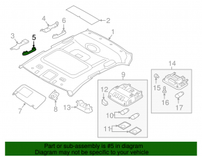 Ручка потолка Hyundai Elantra AD 17-18 беж