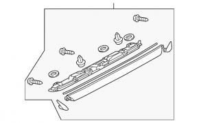 Молдинг крышки багажника центральный Mazda 6 14-17 хром, под камеру и кнопку