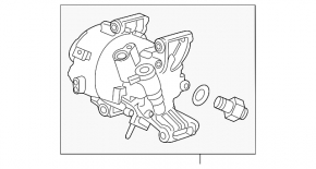Компрессор кондиционера Honda Civic X FC 16-19 1.5T