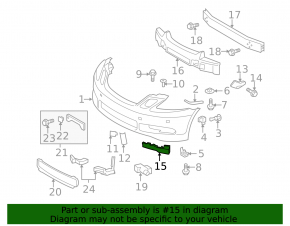 Крепление переднего бампера левое под фарой Lexus GS300 GS350 GS430 GS450h 06-07