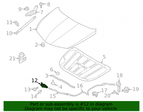 Замок капота Hyundai Azera 12-17
