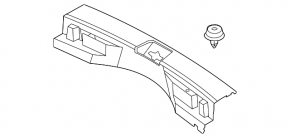 Накладка проема багажника Nissan Rogue 21-26 черная JP built