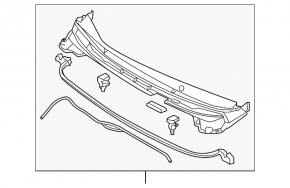 Решетка дворников пластик Hyundai Elantra UD 11-16