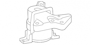 Подушка двигателя правая Toyota RAV4 06-12 3.5