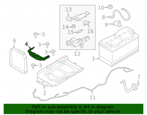 Кронштейн аккумуляторной батареи ВВБ Volvo XC60 22-26 B5, B6 48V малый