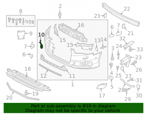 Capac cârlig de remorcare bara față pentru Audi A6 C7 16-16