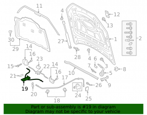Кронштейн ручки открытия капота Audi Q7 16-26